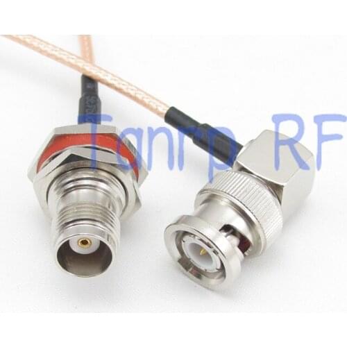 15CM Pigtail coaxial jumper cable RG316 extension cord 6inch BNC male right angle to TNC female jack RF adapter connector