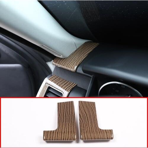 2pcs Sands Wood Grain ABS Plastic Side Dashbord Decoration Cover Trim For Land rover Range Rover Sport RR Sport 2014-2017
