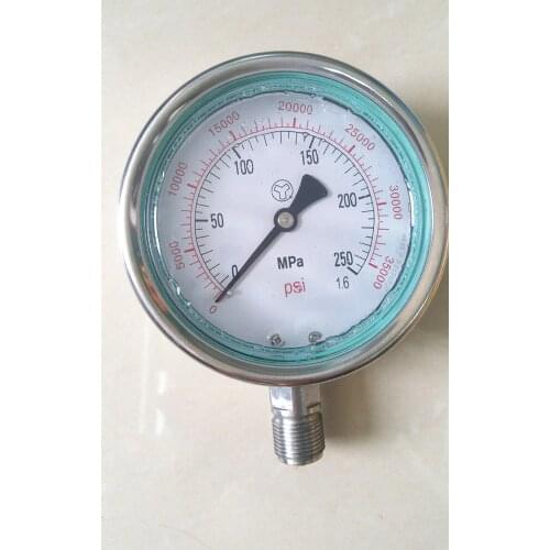 250MPA M20X1.5 High Pressure Fuel System Meter Gauge, 2500bar Common Rail High Pressure Gauge, 250MPA Hydraulic Gauge