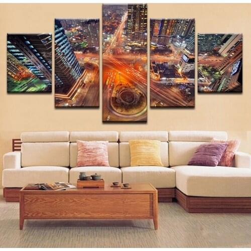 5pcs diy Diamond Painting Cross Stitch City Night View Building full square Diamond Mosaic beaded Embroidery Rhinestones C691