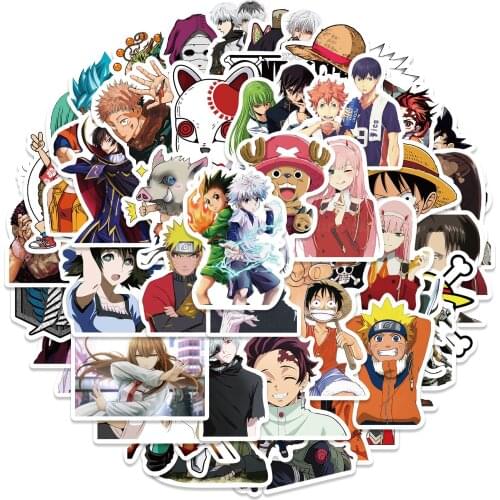 50pcs Classic Animation COLLECTION STICKERS Decorative Luggage Motorcycle Trolley Case Notebook Waterproof Stickers