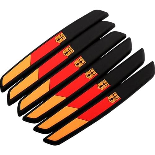 6Pcs Auto Car Door Edge Protection Guards Buffer Trim Molding Protection Strip Scratch Protector Car Door Crash Bar for BMW Audi