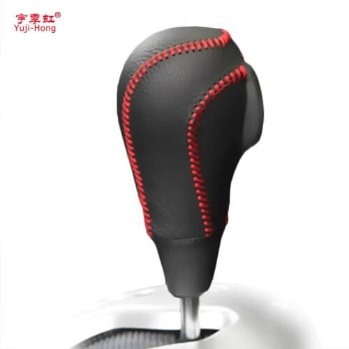 Yuji-Hong Car Gear Covers for Renault Koleos Automatic Shift Collars Genuine Leather Hand Stitched DIY Car Styling