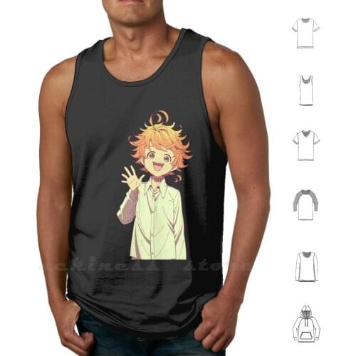 Emma Simple Design Tank Tops Vest Sleeveless Manga Anime Emma Promised Neverland Promised Neverland Antenna Best Girl Ray
