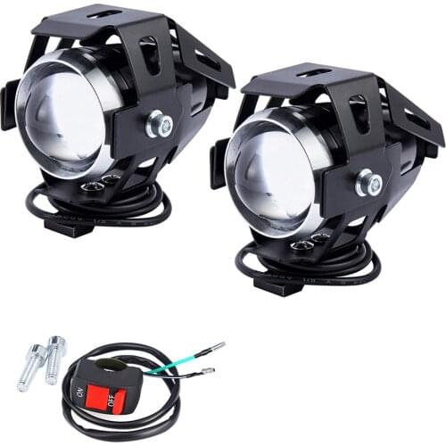 2PCS Motorcycle Headlights U5 Led Moto Light Headlamp Motorbike Auxiliary Lamp 12V Fog Spotlights Universal Car Accessories