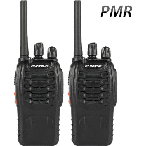 2 PCS Baofeng BF-88E PMR Updated Version of 888S Walkie Talkie License Free UHF 446 MHz 0.5 W 16 CH Handheld Ham
