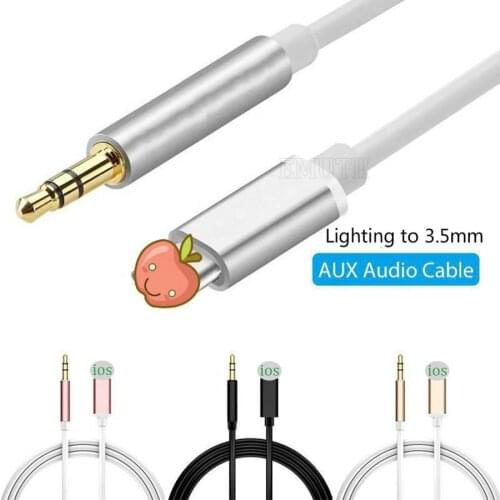 Audio splitter Cable for Iphone 13 12 8 7 6 Pin To 3.5 Mm Jack Aux Cable Car Speaker Male AUX Headphone Adapter 13 11 Pro Xr 12