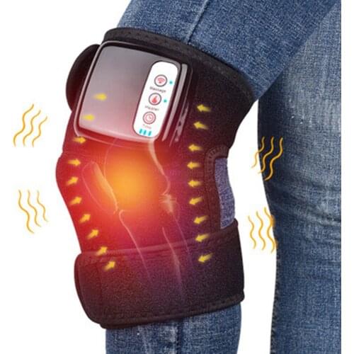 2021 Heating Knee Massager Electric Far Infrared Joint Brace Support Vibrador Back Shoulder Massageador Knee Pain Relief Massage