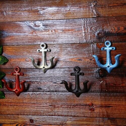Metal Anchor Hooks Wall Door Mounted Clothes Towel Hat Key Hanger for Hat Coat Handbag Storaging Case
