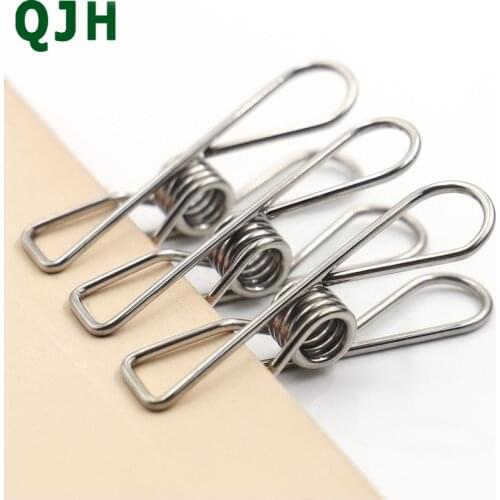 Stainless Steel Metal Spring Clip Leather Craft Tools Silver Clip Clothes Hanging Pegs Clips Clamps Life Supplies Leather Craft