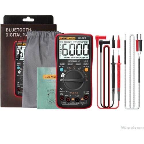 AN9002 Digital True RMS 6000 Counts Bluetooth Multimetro AC/DC Current Voltage Tester Professional Auto-Range Multimeter O31 20