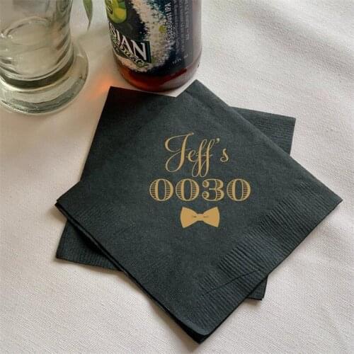 Personalized Birthday Football Beverage/Cocktail Napkins, First Birthday, Football First Birthday, Custom Football Birthday