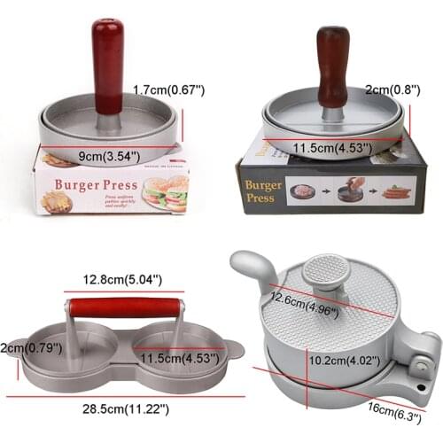 Kitchen Burger Press Non-Stick ABS Hamburger Meat Press Beef Grill Hamburger Press Patty Maker Mold Round Shape Chef Meat Mould