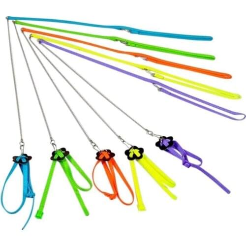 Adjustable Fashion Parrot Bird Train Leash Harness Leash Multicolor Light Soft Anti Bite Rope For Bird Small Pet Products