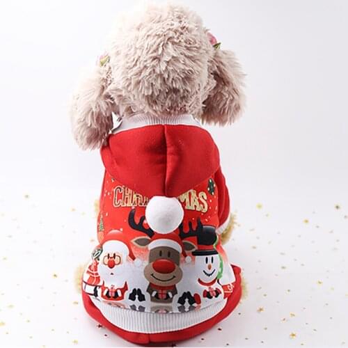Christmas Dog Clothes Winter Pet Clothes for Small Dog Coat Jacket Costume Hoodies Warm Cat Santa Claus Pet Apparel