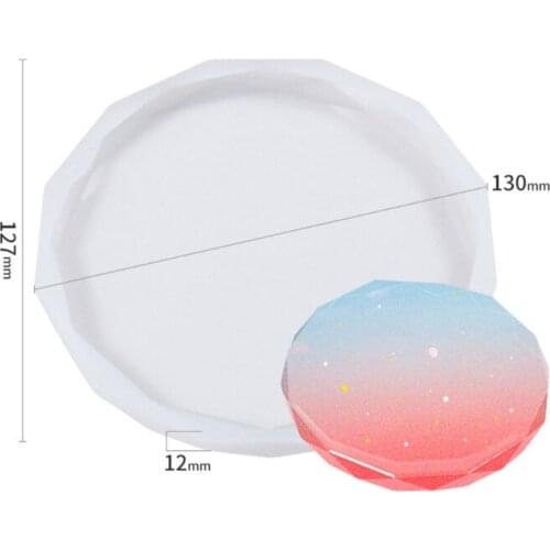 DIY CraftsCrystal Epoxy Coaster Resin Mold Cup Mat Pad Casting Silicone Mould