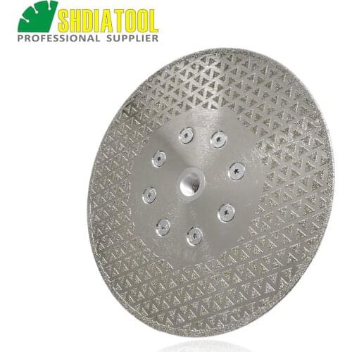 SHDIATOOL Diameter 7"/180mm electroplated diamond cutting and grinding discs for granite & marble with M14 flange