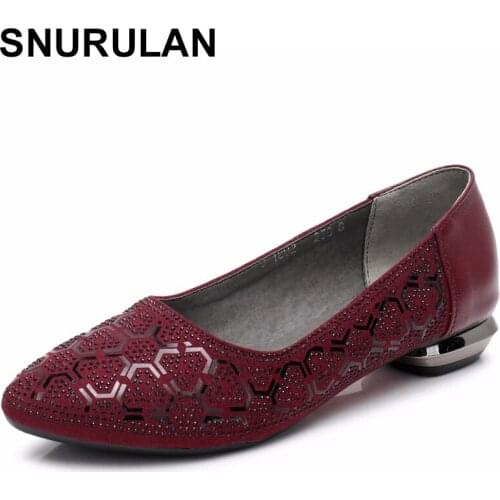 SNURULANGenuine Leather Spring Summer Loafers Women Casual Shoes Moccasins Soft Ladies Footwear Women Flats Shoes FemaleE361