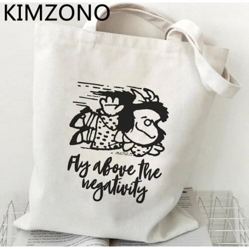 Mafalda shopping bag eco shopper shopping tote shopper reusable bag bolsas ecologicas tote reciclaje string sac toile