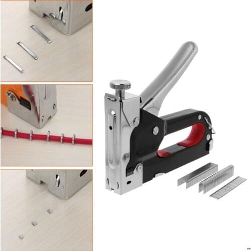 Heavy Duty 3 In 1 Multitool Nail Staple Gun Stapler Stapling Machine For Wooden Door Furniture Tool have Staples Nails