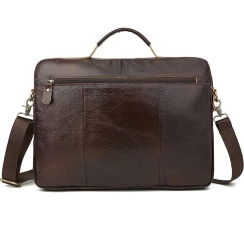 Foreign Trade Leather MENS Bag Handbag Multi-Layer Zipper Mens Briefcase Oil Wax Leather Shoulder Bag