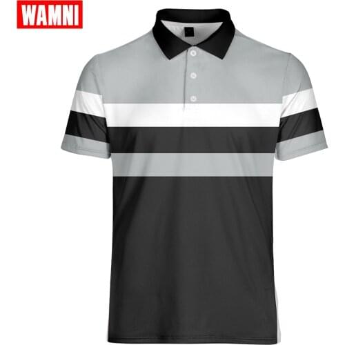 WAMNI Brand Tennis 3D Shirt Sport Loose Harajuku Multi-color Stripe Casual Streetwear Tabal Tennis Top