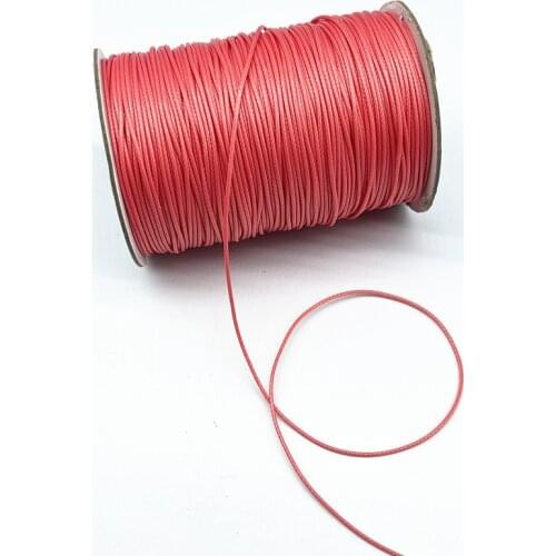 0.5-2.0mm Watermelon Waxed Cord Waxed Thread Cord String Strap Necklace Rope Beads for Jewelry Making DIY Handmade Accessories