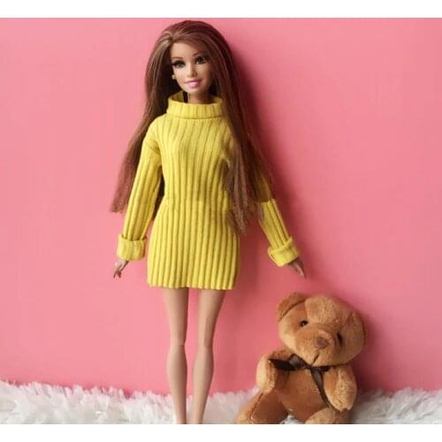 1/6 Fashion BJD Doll Clothes 30cm Colorful Blyth Long Sweater Clothes Fit pullip blyth azone kurhn Doll accessories for barbie