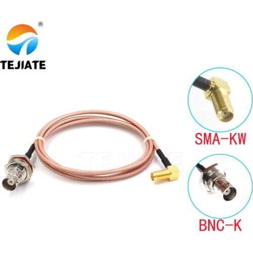 1PCS TEJIATE Adapter Cable BNC To SMA Type BNCK Convert SMAKW 8-90CM 1M 1.5M 2M Length Connector RG316 Wire