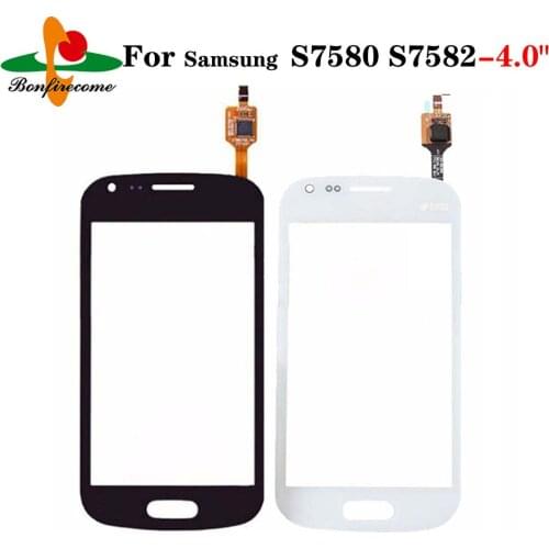 10Pcs\lot For Samsung Galaxy Trend Plus S7580 S7582 Touch Screen Panel Sensor Digitizer Front Glass Outer Lens NO LCD