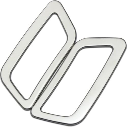 2PCS For Nissan X-TRAIL Xtrail X trail T32 2013-2015 Qashqai J11 2014+ Stainless Steel Interior Air Condition Vent Frame Covers