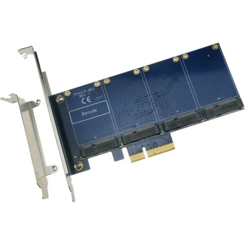 4 mSATA SSD PCI-e Hybrid Controller Card RAID0 RAID1 RAID10 Marvell HyperDuo SATAIII PCIe flash solutions accelerates databases