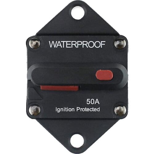 50A/100A/150A Waterproof Hi-Amp Circuit Breaker Fuse Inverter with Manual Reset Button on-off for Truck RV Marine trailer