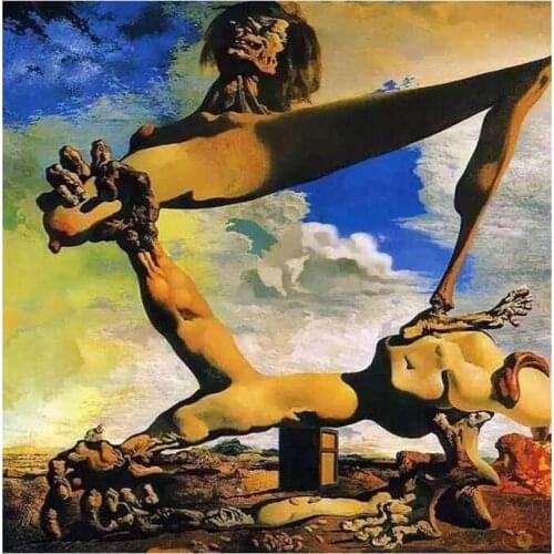 5D DIY Full Round Diamond Painting Salvador Dali "Premonition Of Civil War" Cross Stitch 3D Embroidery Mosaic Home Decor Y1529