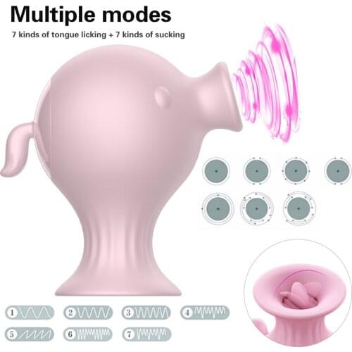 7 Speeds Tongue Licking Clitoris Stimulation Massager Nipple Sucking Vibrating Massage Balls Beauty Health Products for Women