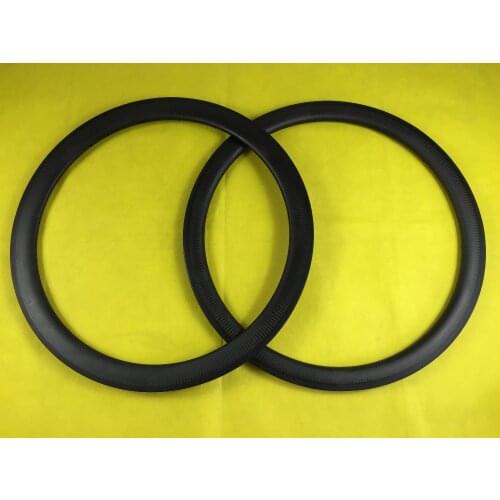 700C 20/24H 38mm clincher 23mm width 3K Twill matte road bicycle carbon rims external nipple V-brake braking system