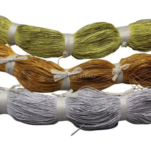 Free shipping wholesales dia.1mm golden silver clothing cords thread string/hang tag sling/garment tag line 700 meters a lot