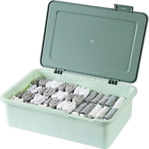 Household underwear storage cassette dust proof large capacity dividing underwear socks underwear close fitting finishing box