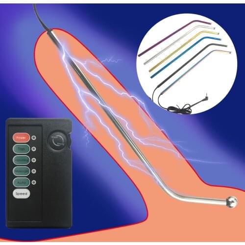 SM Toys Electric Shock Male Urethral Catheter Penis Plug Stimulate Urethral Dilator Sounding Horse Eye Male Masturbator Sex Toys