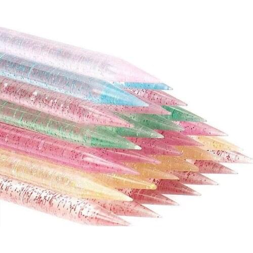 50Pcs 9.5X0.4CM Double Headed Nail Dotting Tool (Bead Gems Studs Picker&Cuticle Pusher) Profressional Pick Up Point Drill Tools