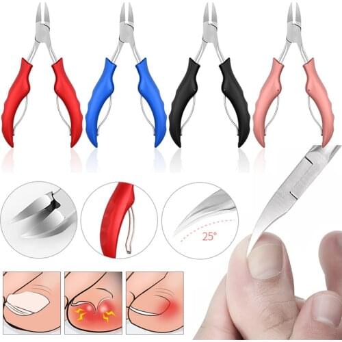 Nail Correction Nippers Cuticle Scissors Dead Skin Dirt Remover for Ingrown Toenails Paronychia Stainless Steel Nail Trimmer