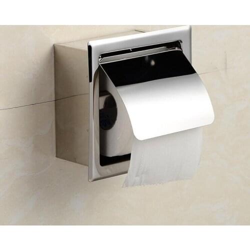 Bathroom waterproof stainless steel paper roll holder tissue box holder, Hotel/Kitchen wall mounted paper holders racks