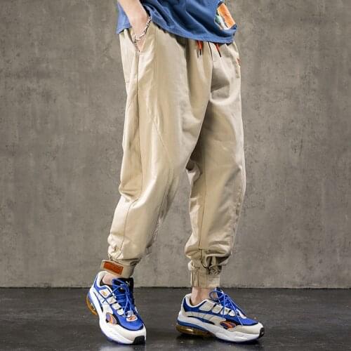 2020 New Streetwear Men Cargo Pants Harem Joggers Harajuku Sweatpant Hip Hop Casual Trousers ABZ693
