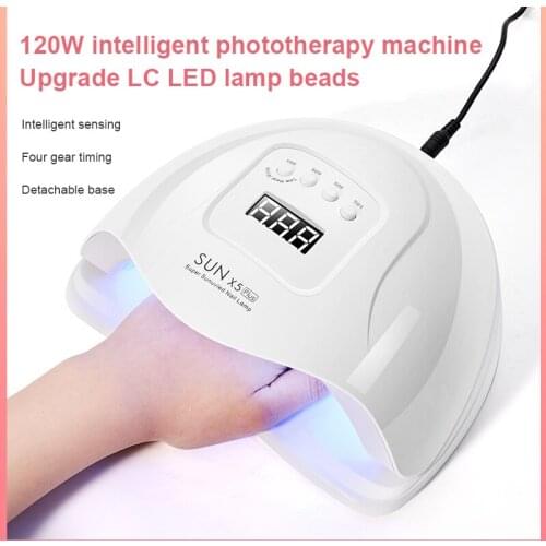 New Arrival SUN X5plus LED Lamp Nail Dryer Machine 120W UV Extension Glue Nail Polish Gel Lamp Motion Sensing Nail Art Tool NEW