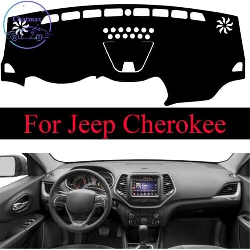 Fit For Jeep Cherokee Dashboard Console Cover PU Leather Protector Sunshield Pad