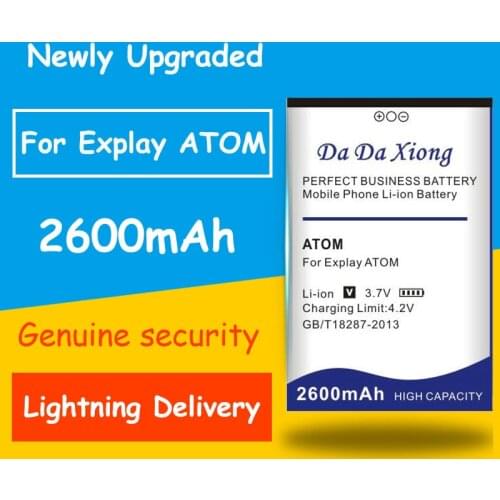 Full Protection And Safety Battery For Explay ATOM Batteries 2600mAh Cell Phone battery