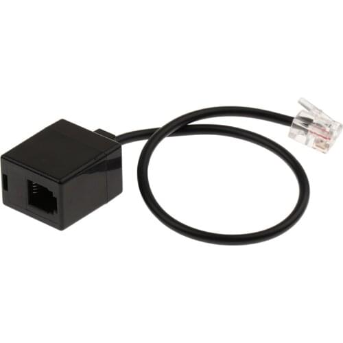 RJ9 4P4C Male Plug To RJ9 Modular Female Connector Handset Adapter Splitter 24.5cm / 9.64 Inch