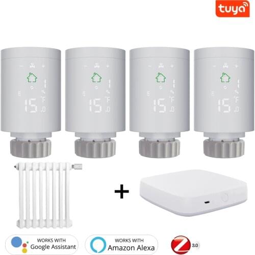 Tuya Zigbee Smart Thermostatic Radiator Valve TRV WiFi Thermostat for Radiator Actuator Heating System Temperature Control Alexa