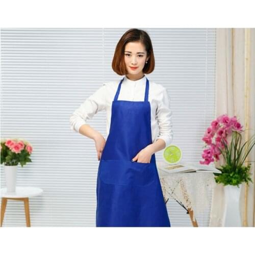 1PC Pure Color Apron With Pockets Butcher Craft Baking Chefs Kitchen Cooking BBQ Anti-Fouling Useful Kitchen Accessories ELB 404