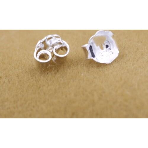 10pair/bay Free shipping jewelry 925 sterling silver ear head of nail Classic contracted bowknot silver ear head of nail